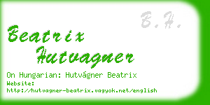 beatrix hutvagner business card